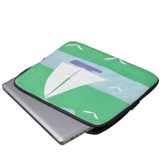 Computerschlauch mit Sailboat-Design Laptopschutzhülle (Vorne Knopf)