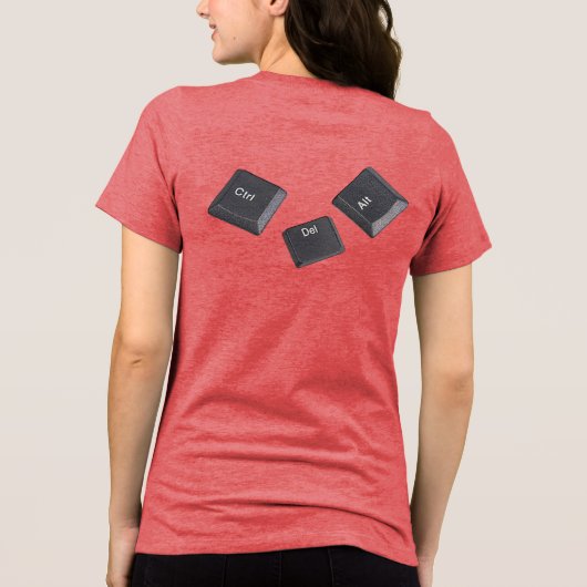 Computerschlüssel neu starten Tri-Blend shirt (Rückseite)