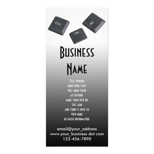 Computerschlüssel neu starten werbekarte (Vorne)