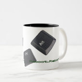 Computerschlüssel neu starten zweifarbige tasse (VorderseiteRechts)