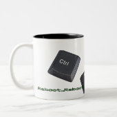 Computerschlüssel neu starten zweifarbige tasse (Links)