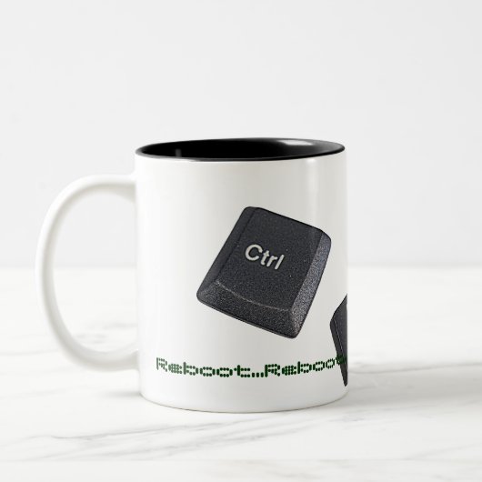 Computerschlüssel neu starten zweifarbige tasse (Links)