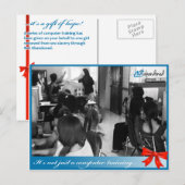 Computerschulung für 1 Mädchen Postkarte (Vorne/Hinten)