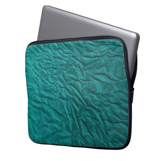 Computerschwelle mit Wavy Green Design Laptopschutzhülle (Vorderseite Links)