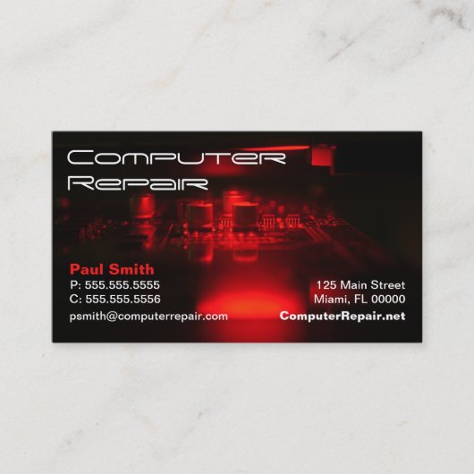 Computerservice Visitenkarte (Vorderseite)
