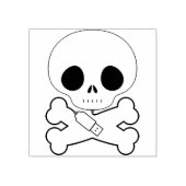 Computerskull mit usw. Briefmarke der Illustration Gummistempel (Prägung)
