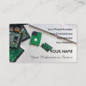 Computerspezialist und Spezialist für Computerrepa Visitenkarte (Rückseite)