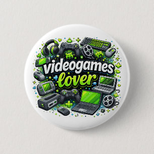 Computerspiel-Enthusiast Button