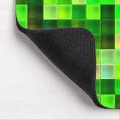 Computerspiel-Pixel grünes Quadratmuster Mousepad (Ecke)