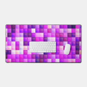 Computerspiel-Pixel Rosa Quadratmuster Schreibtischunterlage (Tastatur & Maus)