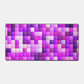 Computerspiel-Pixel Rosa Quadratmuster Schreibtischunterlage (Vorderseite)