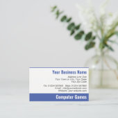 Computerspiele QR Code Business Card Visitenkarte (Stehend Vorderseite)