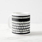 Computertastatur-Kunstspass Kaffeetasse (Vorderseite Links)