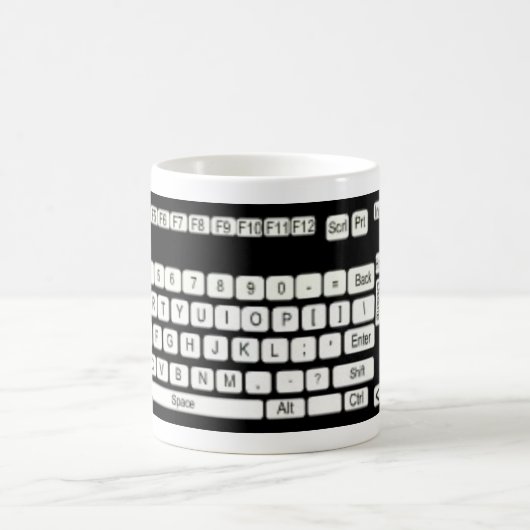 Computertastatur-Kunstspass Kaffeetasse (Mittel)