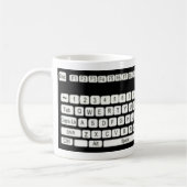 Computertastatur-Kunstspass Kaffeetasse (Links)