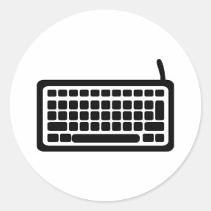 Computertastatur Runder Aufkleber
