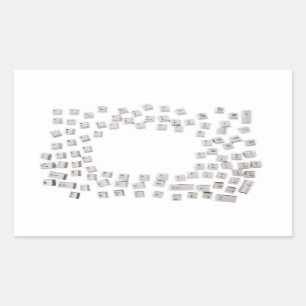 Computertastaturknöpfe Rechteckiger Aufkleber