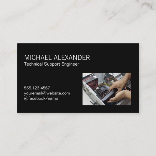 Computertechniker ersetzen Hardware Visitenkarte (Vorderseite)