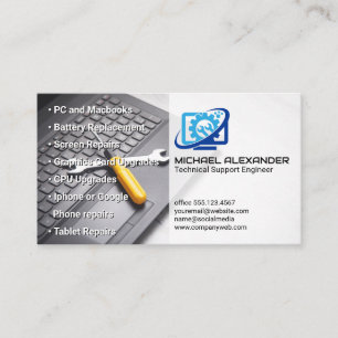 Computertechniker   Hardware-Tools Visitenkarte