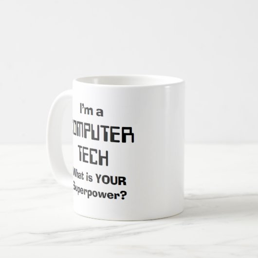 Computertechniker Kaffeetasse (Vorderseite Links)