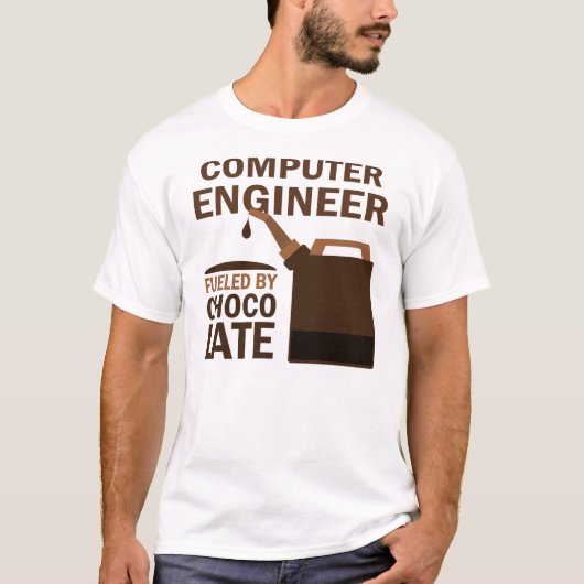 Computertechniker (lustige) Schokolade T-Shirt (Vorderseite)