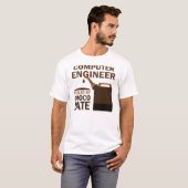 Computertechniker (lustige) Schokolade T-Shirt (Vorne ganz)