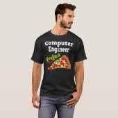 Computertechniker-(lustiges) Pizza-T-Shirt T-Shirt (Vorne ganz)