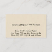 Computertechniker-Programmkarte Visitenkarte (Rückseite)