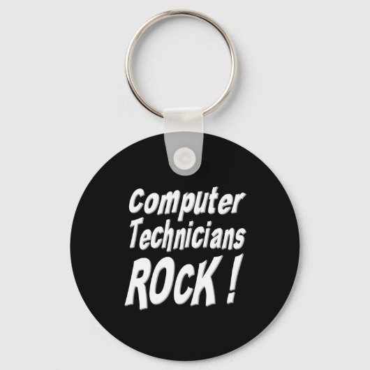 Computertechniker rocken! Schlüsselanhänger (Vorderseite)