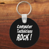 Computertechniker rocken! Schlüsselanhänger (Vorderseite)