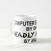 Computertechniker tödliches Ninja Kaffeetasse (Vorderseite Links)