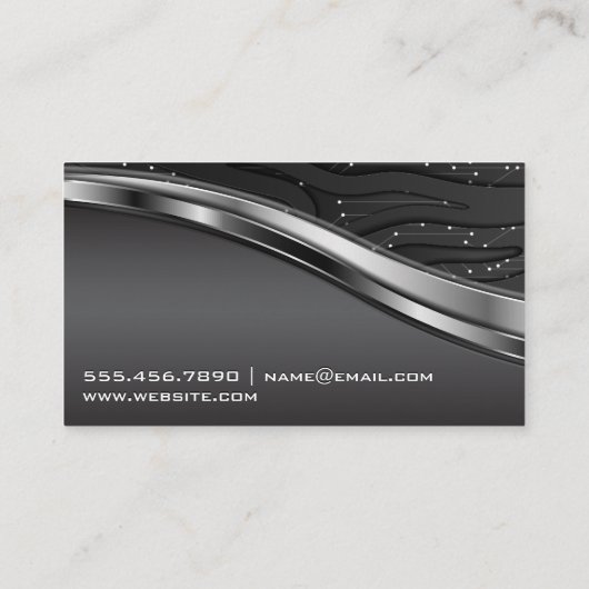 Computertechnologie | Metallisch Visitenkarte (Rückseite)