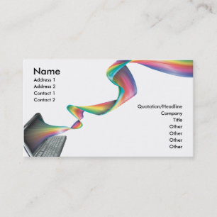Computertechnologie-Regenbogen-Visitenkarte Visitenkarte