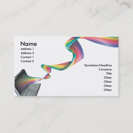 Computertechnologie-Regenbogen-Visitenkarte Visitenkarte (Vorderseite)
