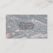Computerteile | Hardware-Tech-Hintergrund Visitenkarte (Rückseite)