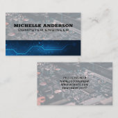 Computerteile | Hardware-Tech-Hintergrund Visitenkarte (Vorne/Hinten)