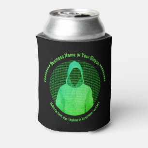 Computerthema Cybercrime Hooded Hacker - eigener T Dosenkühler