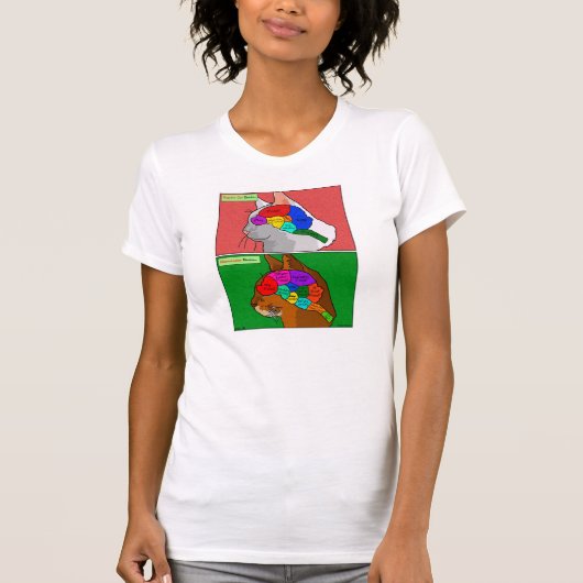 "Computertomographie" - das abyssinische Gehirn T-Shirt (Vorderseite)
