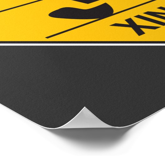 Computerübergangszeichen Poster (Ecke)