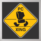 Computerübergangszeichen Poster (Vorne)