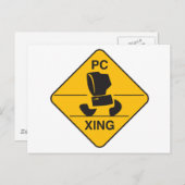 Computerübergangszeichen Postkarte (Vorne/Hinten)