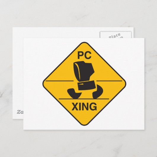 Computerübergangszeichen Postkarte (Vorne/Hinten)