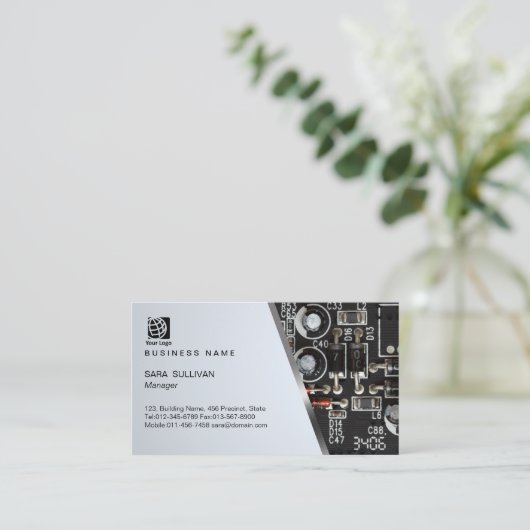 Computerübertragungen Computerdienstkarte Visitenkarte (Stehend Vorderseite)