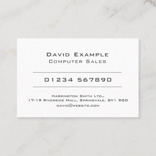 Computerverkauf - Computerverkäufer Visitenkarte (Rückseite)