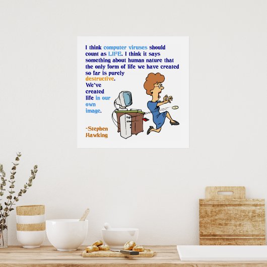 Computerviren sind lebendig (1) poster (Küche)