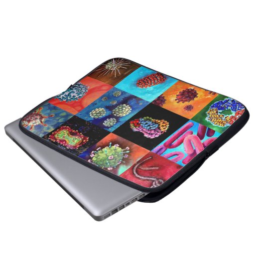 Computervirus!-Neopren-Laptop-Sieb Laptopschutzhülle (Vorne Knopf)