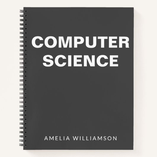 Computerwissenschaften Personalisiert School Black Notizblock (Vorderseite)