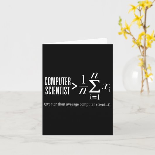 Computerwissenschaftler Math Programmer Coder Soft Karte (Gelbe Blume)