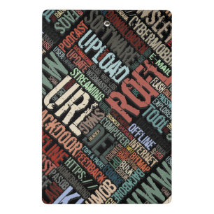 Computerwörterbuch in der Mini-Zwischenablage Farb Mini Klemmbrett