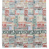 Computerwörterbuch in Farbe Duschvorhang (Vorderseite)